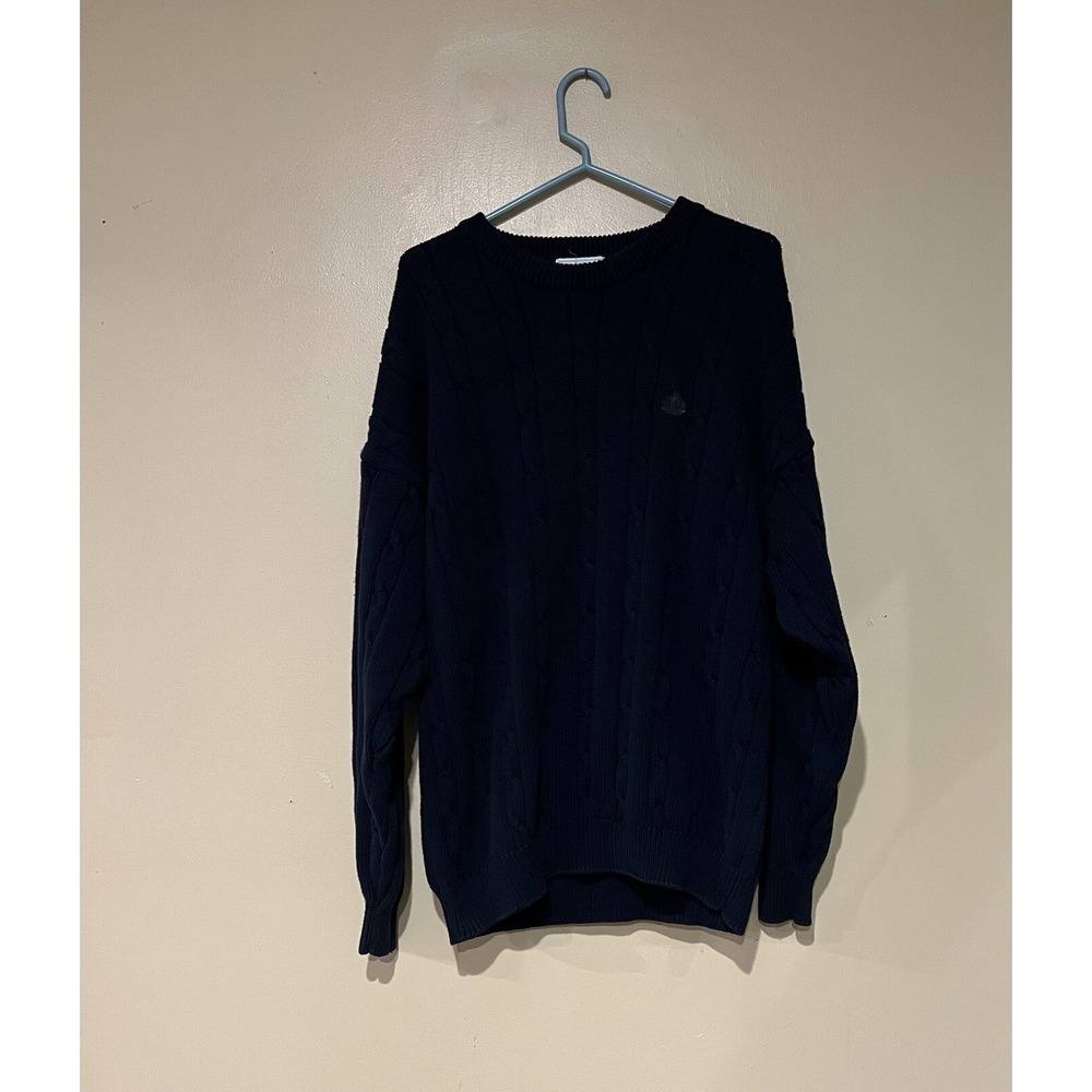 VGT Y2K Grandpacore Teacher Core Izod Chunky Cable Knit Pullover Sweater Size XL